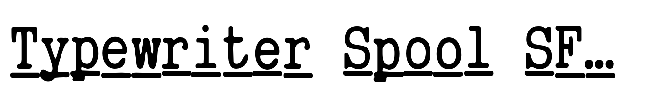 Typewriter Spool SFT Condensed Semi Bold Italic